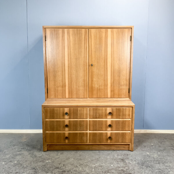 Kommode Schrankkombination Vonwk Moebel Nussbaum 60er Jahre Mid-century Modern Design Style Retro Furniture