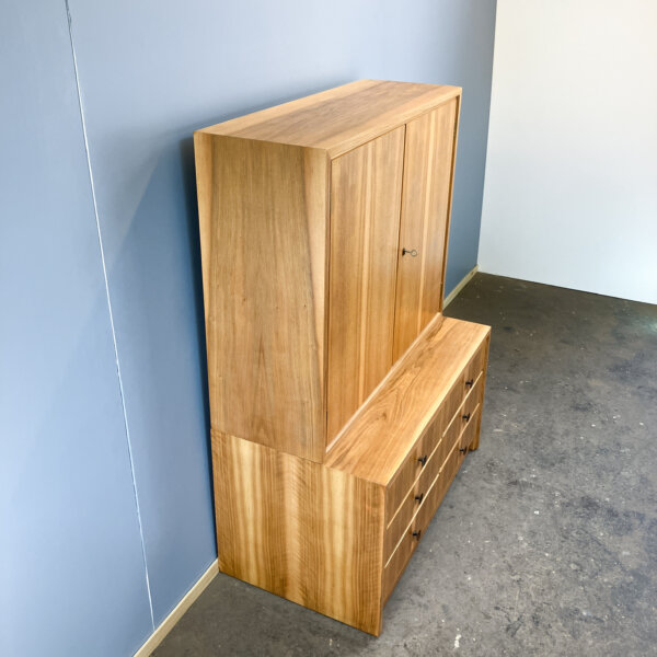 Kommode Schrankkombination Vonwk Moebel Nussbaum 60er Jahre Mid-century Modern Design Style Retro Furniture