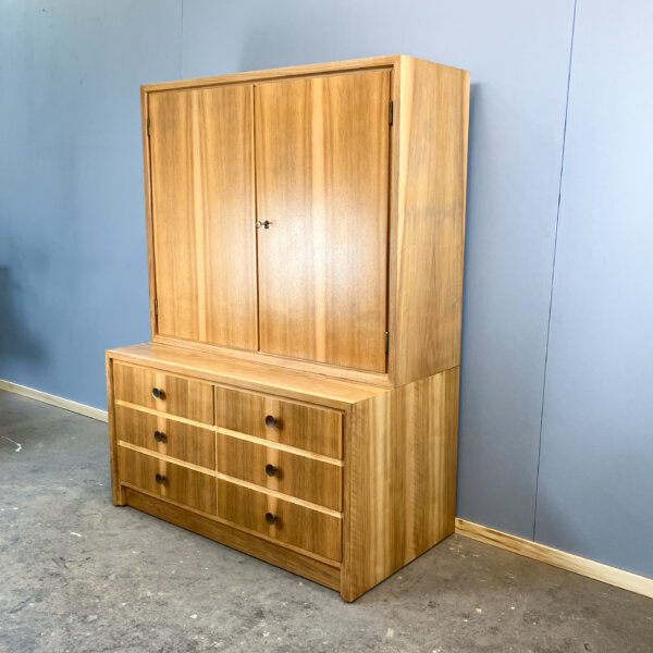 Kommode Schrankkombination Vonwk Moebel Nussbaum 60er Jahre Mid-century Modern Design Style Retro Furniture