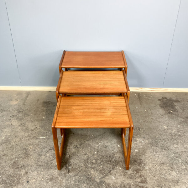 3er Satztische Von Salin Nyborg Teak 60er Jahre Mid-century Modern Design Style Retro Furniture