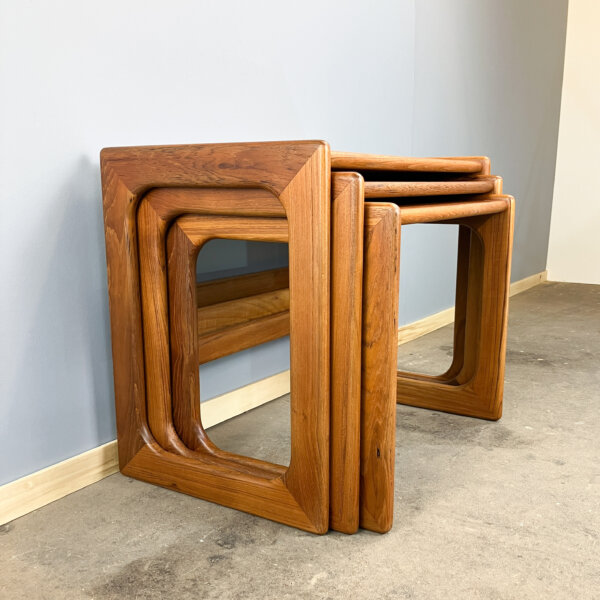 3er Satztische Von Salin Nyborg Teak 60er Jahre Mid-century Modern Design Style Retro Furniture