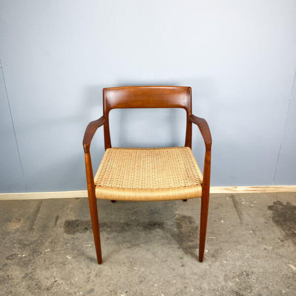 Armlehnstuhl Von Niels Otto Moeller Teak Und Papierkordel 1960er Jahre Mid-century Modern Design Style Retro Furniture