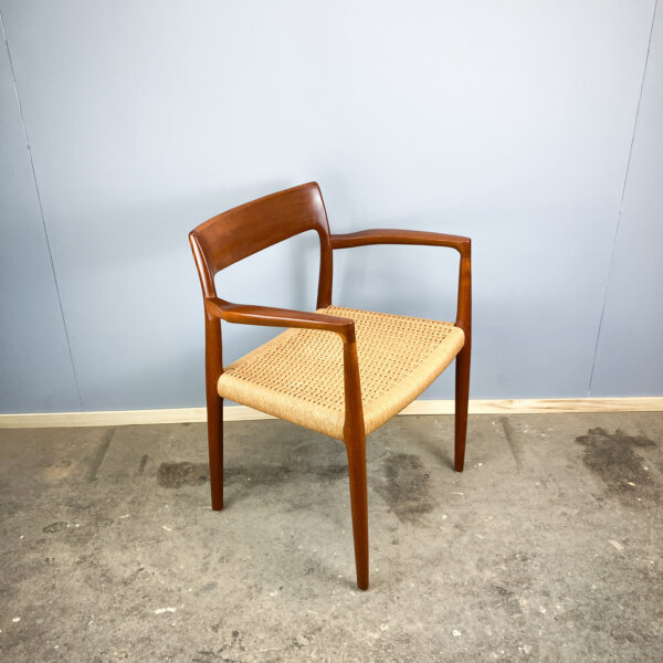 Armlehnstuhl Von Niels Otto Moeller Teak Und Papierkordel 1960er Jahre Mid-century Modern Design Style Retro Furniture