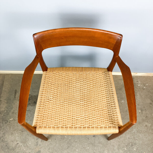 Armlehnstuhl Von Niels Otto Moeller Teak Und Papierkordel 1960er Jahre Mid-century Modern Design Style Retro Furniture