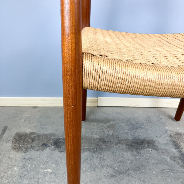 Armlehnstuhl Von Niels Otto Moeller Teak Und Papierkordel 1960er Jahre Mid-century Modern Design Style Retro Furniture