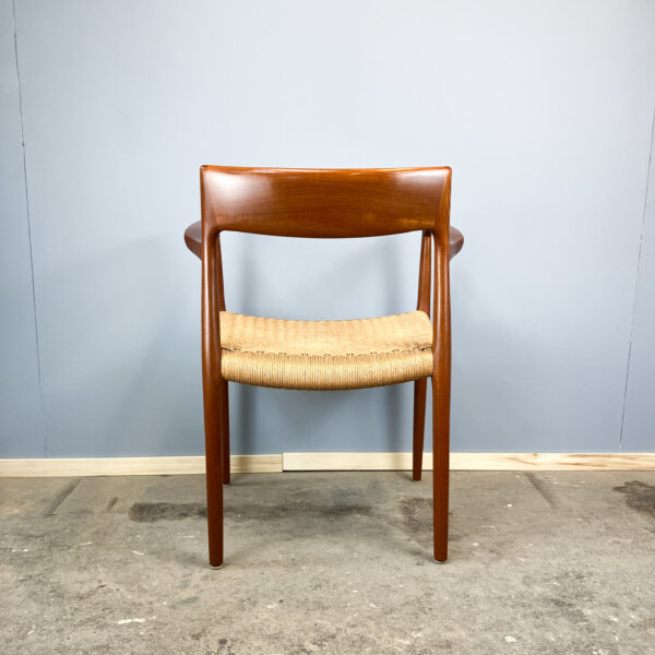 Armlehnstuhl Von Niels Otto Moeller Teak Und Papierkordel 1960er Jahre Mid-century Modern Design Style Retro Furniture