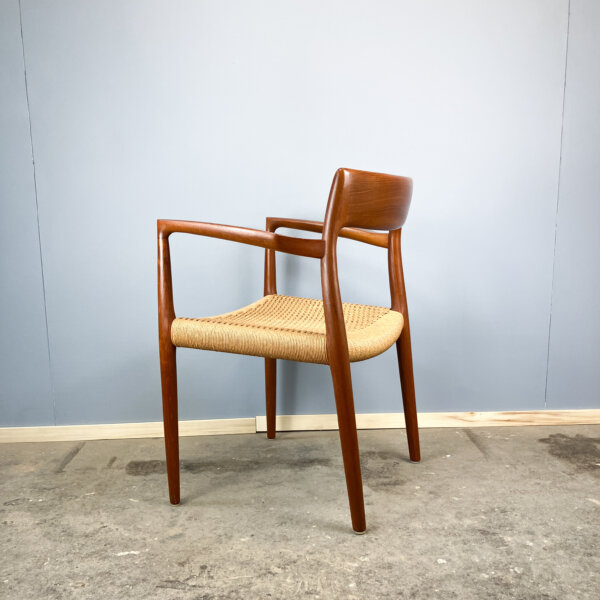 Armlehnstuhl Von Niels Otto Moeller Teak Und Papierkordel 1960er Jahre Mid-century Modern Design Style Retro Furniture