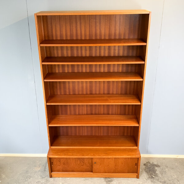 Buecherregal Mit Schranksockel Teak 70er Jahre Mid-century Modern Design Style Retro Furniture