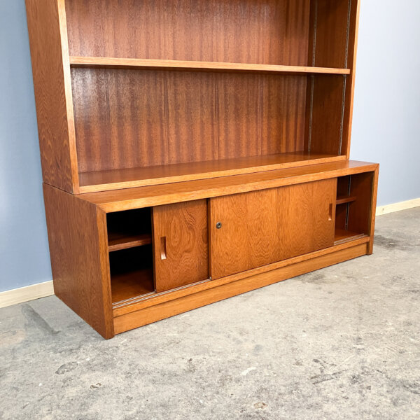 Buecherregal Mit Schranksockel Teak 70er Jahre Mid-century Modern Design Style Retro Furniture