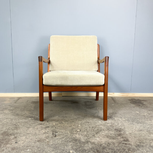 Senator Chair Von Ole Wanscher Fuer France Son Teak Und Velour 60er Jahre Mid-century Modern Design Style Retro Furniture