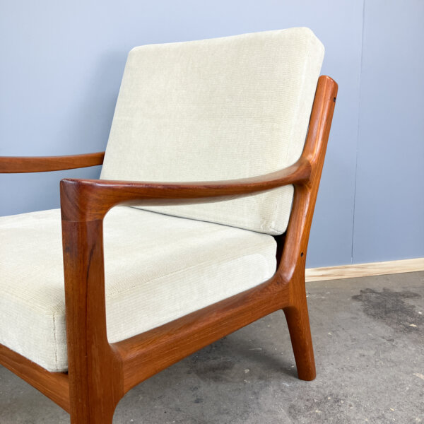 Senator Chair Von Ole Wanscher Fuer France Son Teak Und Velour 60er Jahre Mid-century Modern Design Style Retro Furniture