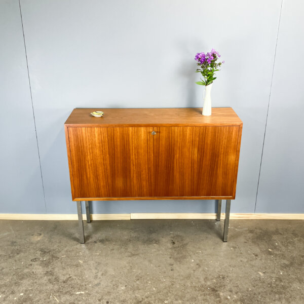Barschrank Kleines Sideboard Teak 60er Jahre Mid-century Modern Design Style Retro Furniture