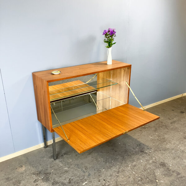 Barschrank Kleines Sideboard Teak 60er Jahre Mid-century Modern Design Style Retro Furniture