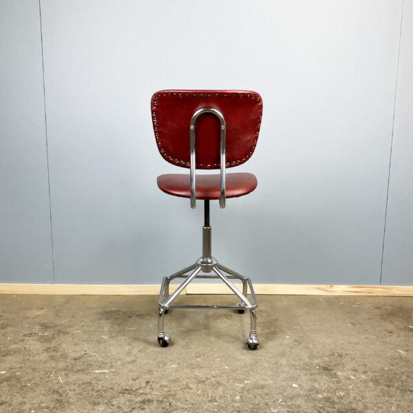 Drehstuhl Chromgestell Und Kunstleder 60er Jahre Mid-century Modern Design Style Retro Furniture