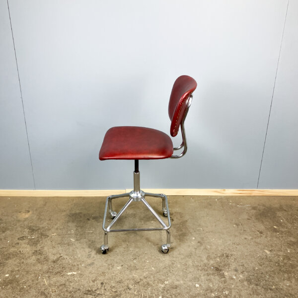 Drehstuhl Chromgestell Und Kunstleder 60er Jahre Mid-century Modern Design Style Retro Furniture