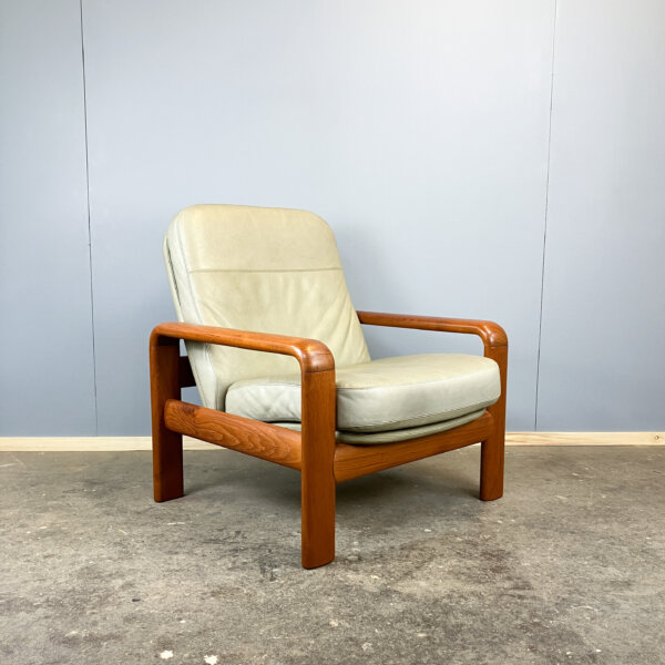 Sitzgruppe Von Dyrlund Teak Und Leder 60er Jahre Mid-century Modern Design Style Retro Furniture