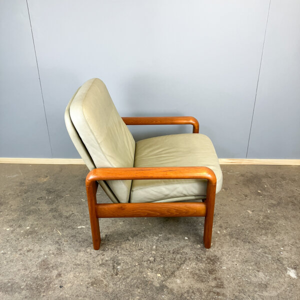 Sitzgruppe Von Dyrlund Teak Und Leder 60er Jahre Mid-century Modern Design Style Retro Furniture
