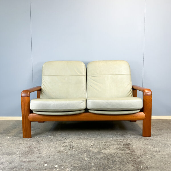 Sitzgruppe Von Dyrlund Teak Und Leder 60er Jahre Mid-century Modern Design Style Retro Furniture