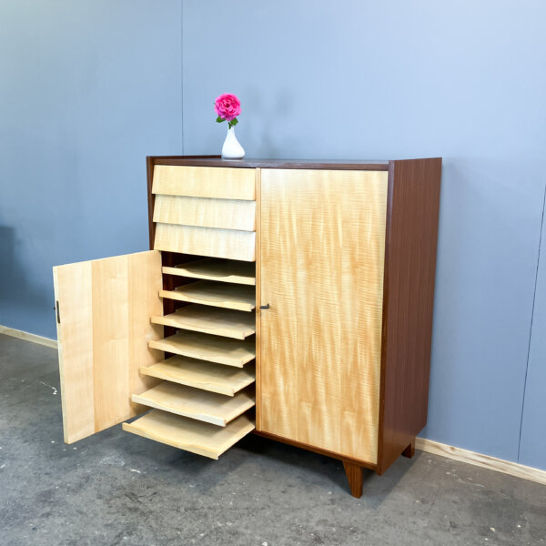 Herrenkommode Riegelahorn 60er Jahre Mid-century Modern Design Style Retro Furniture