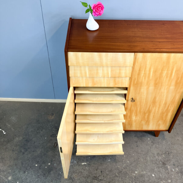 Herrenkommode Riegelahorn 60er Jahre Mid-century Modern Design Style Retro Furniture