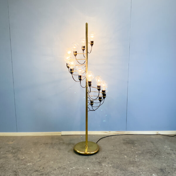 Kaskaden Stehleuchte Von Star Leuchten Messing 70er Jahre Mid-century Modern Design Style Retro Furniture
