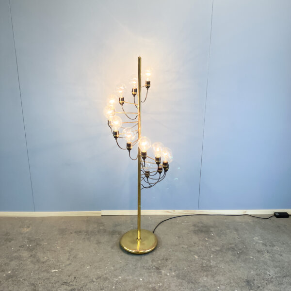 Kaskaden Stehleuchte Von Star Leuchten Messing 70er Jahre Mid-century Modern Design Style Retro Furniture