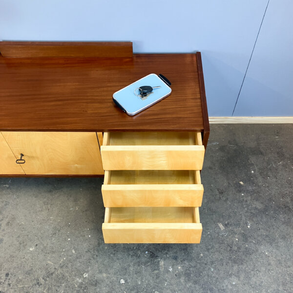 Lowboard Kleine Flurkommode Riegelahorn 60er Jahre Mid-century Modern Design Style Retro Furniture