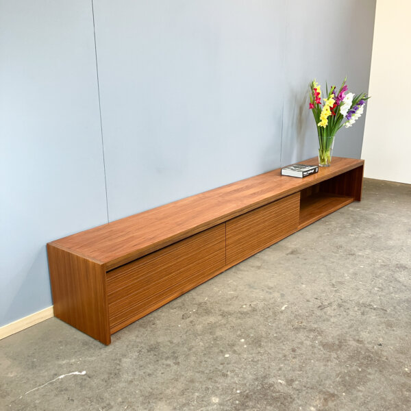 Puristisches Xl Lowboard Nussbaum Und Zebrano 60er Jahre Mid-century Modern Design Style Retro Furniture