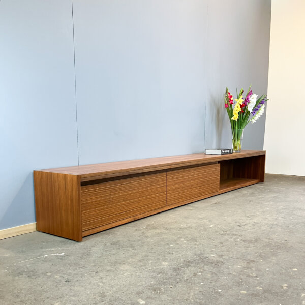 Puristisches Xl Lowboard Nussbaum Und Zebrano 60er Jahre Mid-century Modern Design Style Retro Furniture