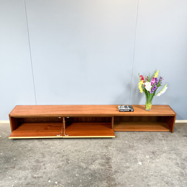 Puristisches Xl Lowboard Nussbaum Und Zebrano 60er Jahre Mid-century Modern Design Style Retro Furniture