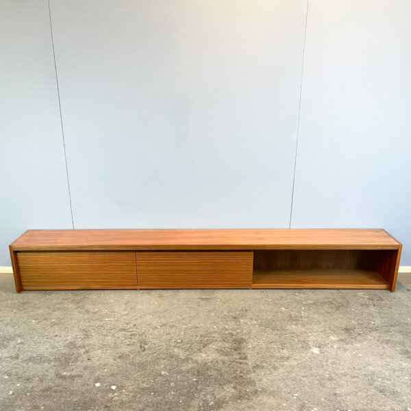 Puristisches Xl Lowboard Nussbaum Und Zebrano 60er Jahre Mid-century Modern Design Style Retro Furniture
