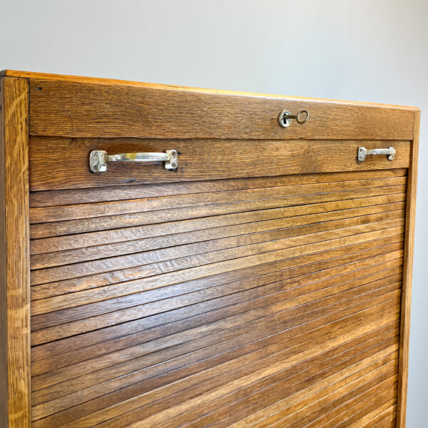Rolladenschrank Eiche 50er Jahre Mid-century Modern Design Style Retro Furniture