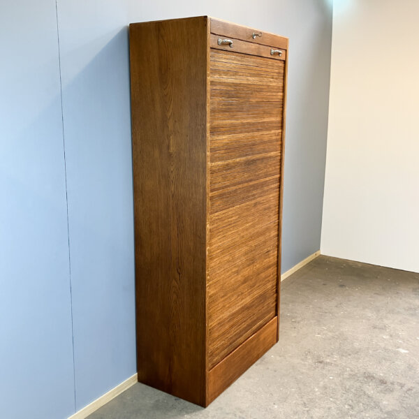 Rolladenschrank Eiche 50er Jahre Mid-century Modern Design Style Retro Furniture