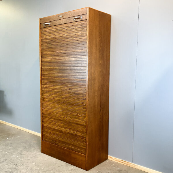 Rolladenschrank Eiche 50er Jahre Mid-century Modern Design Style Retro Furniture