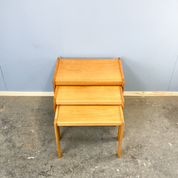 3er Satztische Von Christian Jensen Eiche 60er Jahre Mid-century Modern Design Style Retro Furniture
