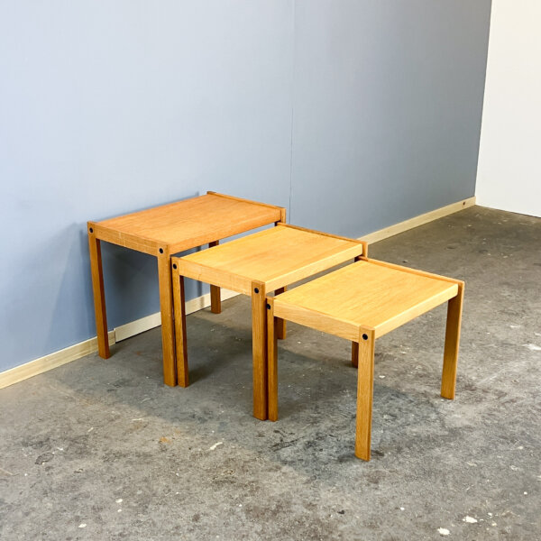 3er Satztische Von Christian Jensen Eiche 60er Jahre Mid-century Modern Design Style Retro Furniture