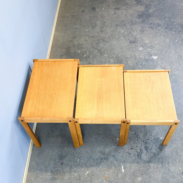 3er Satztische Von Christian Jensen Eiche 60er Jahre Mid-century Modern Design Style Retro Furniture