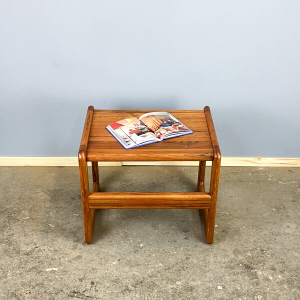 Beistelltisch Massives Teakholz 60er Jahre Mid-century Modern Design Style Retro Furniture